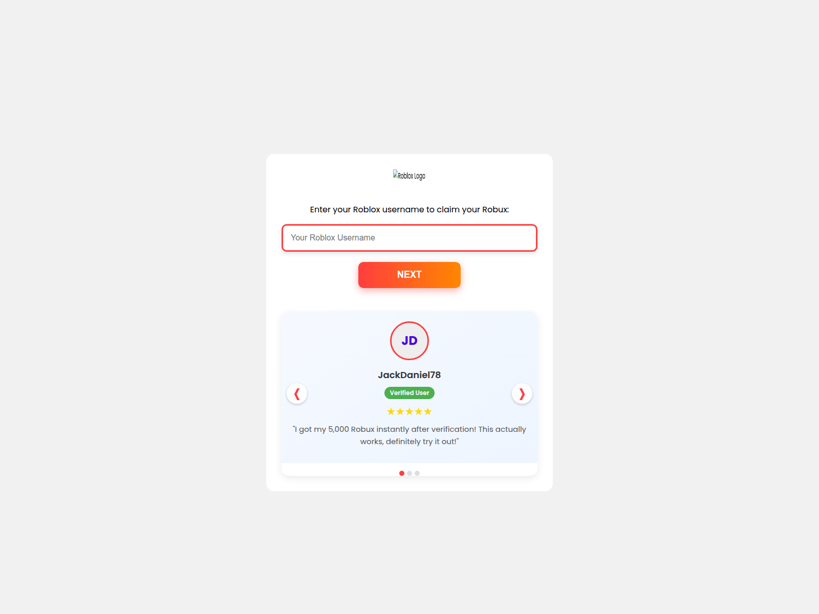 Screenshot of robuxdeals.vercel.app