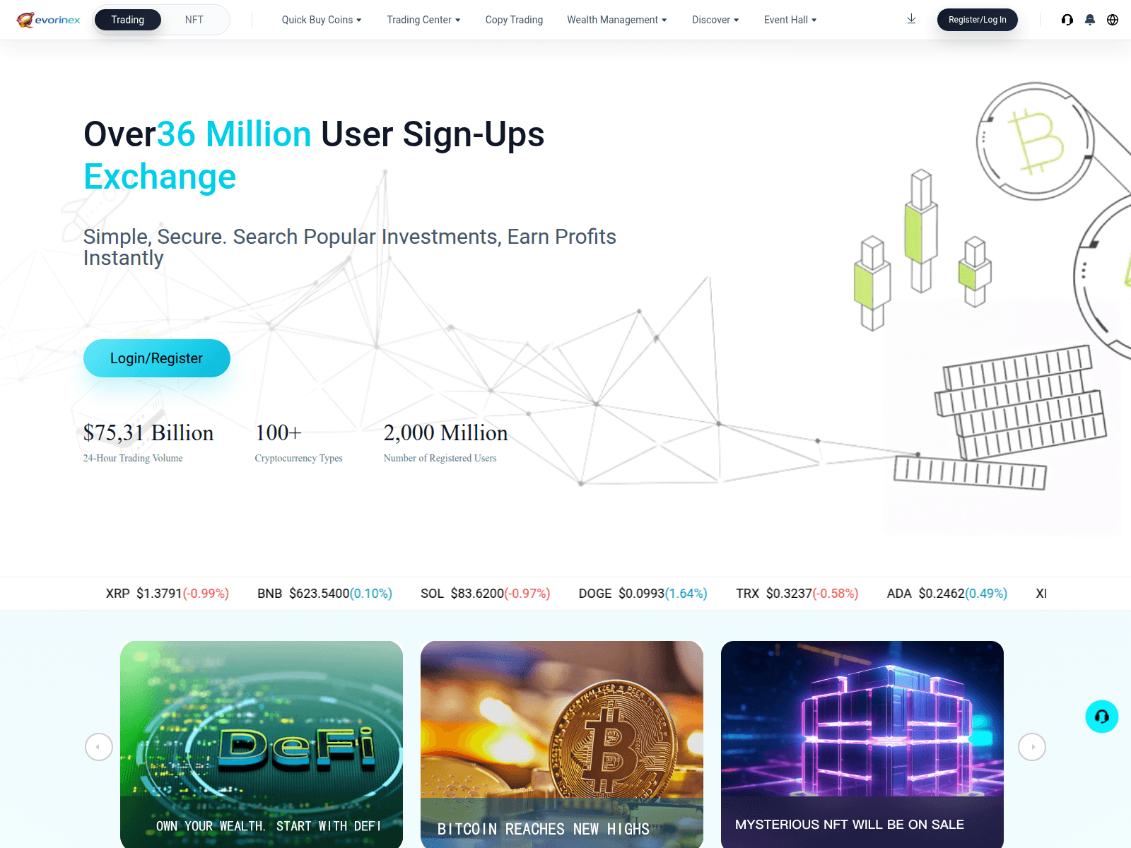 Screenshot of qevorinex.com