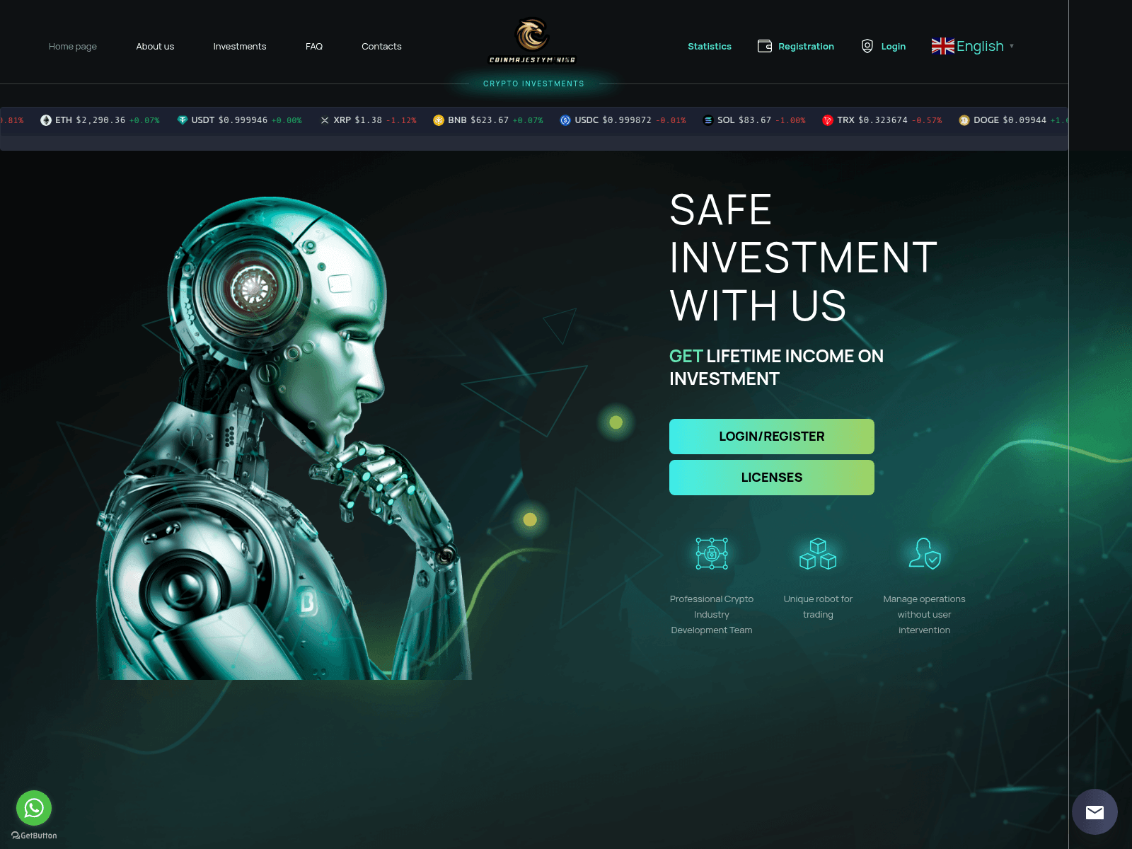 Screenshot of coinmajesty-miningforum.live