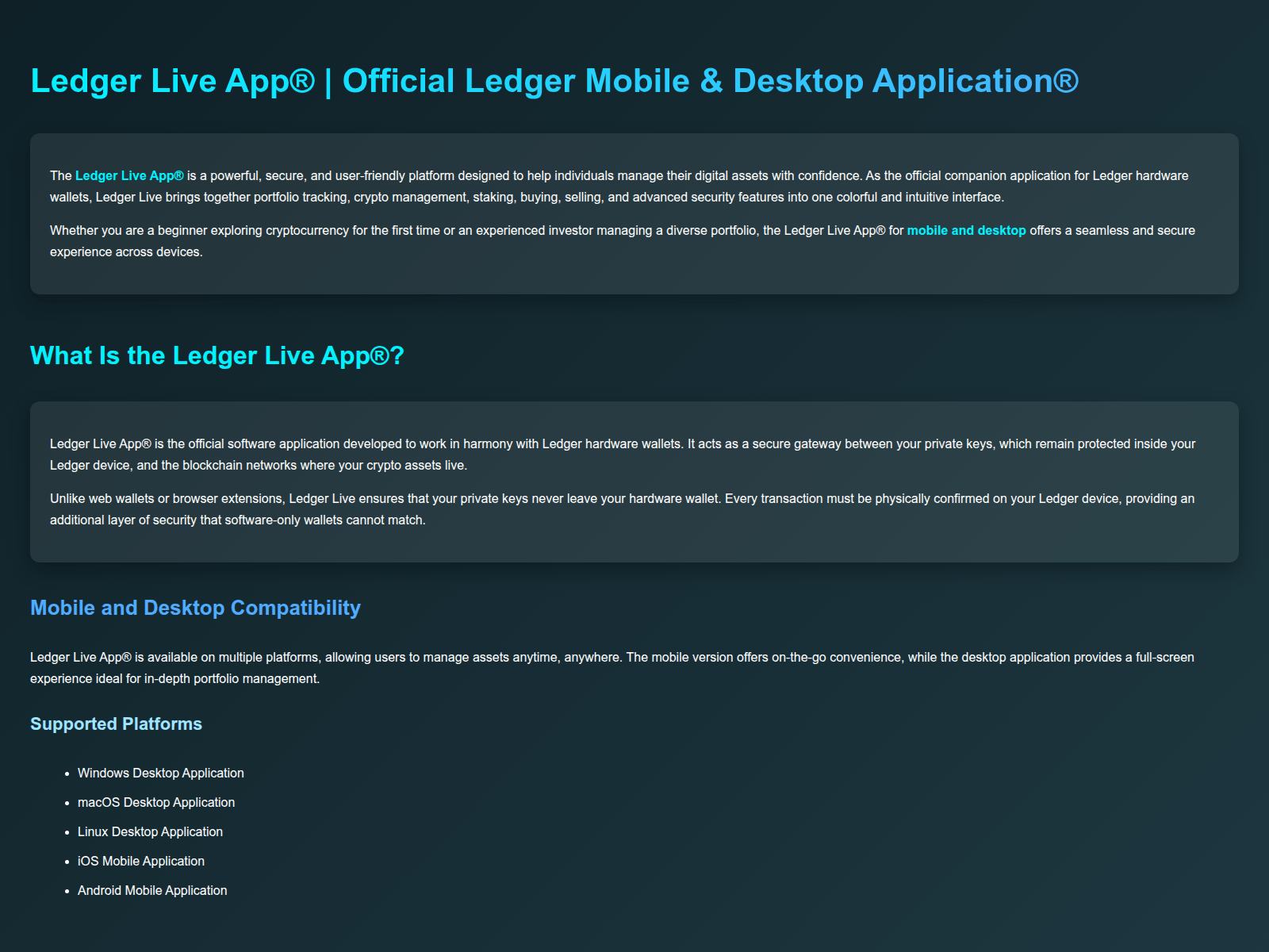 Screenshot of ledgreapp-site.pages.dev