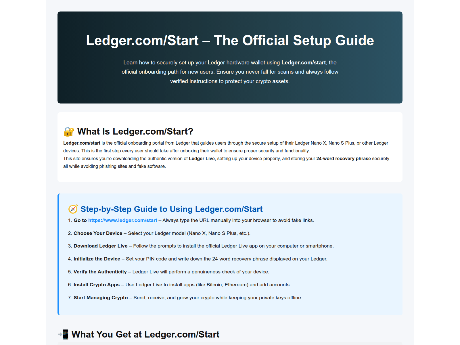 Screenshot of strt-ledgr-nav.pages.dev