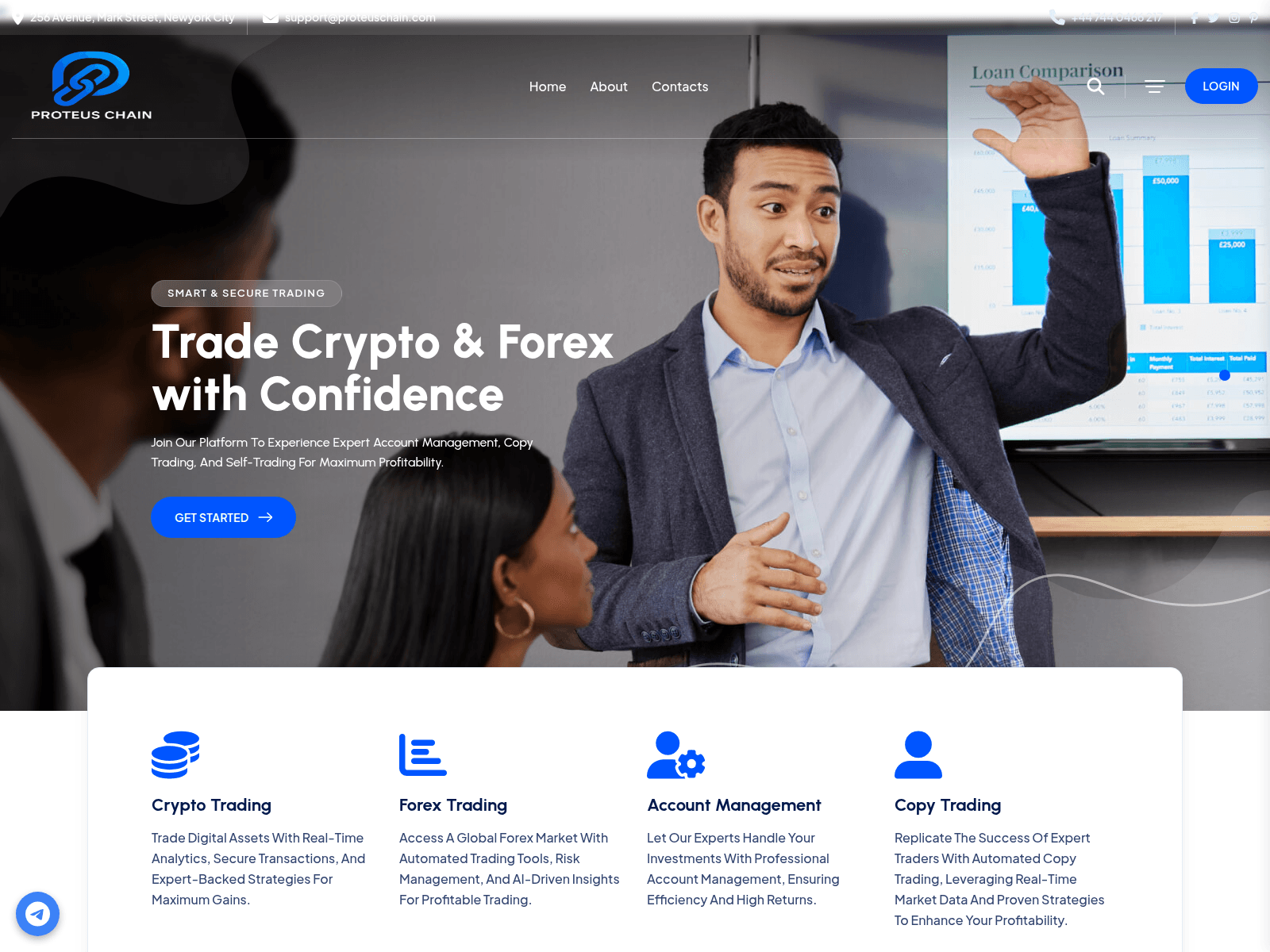 Screenshot of proteuschain.com