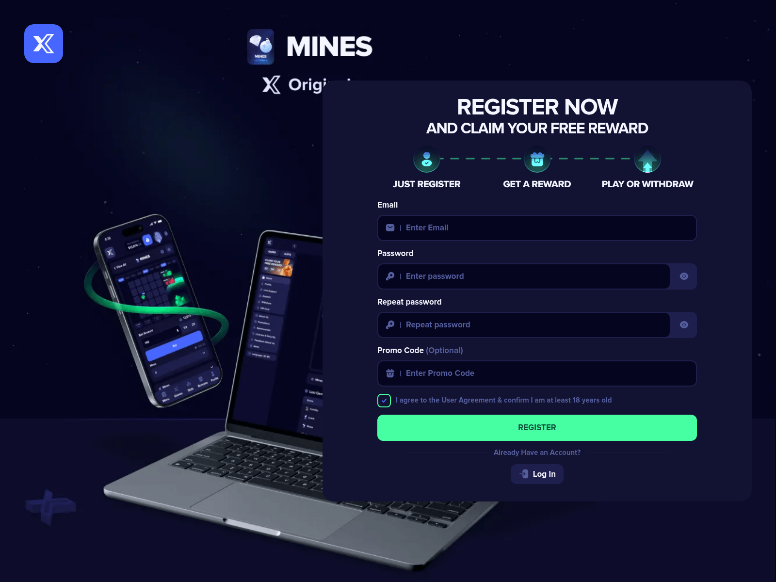 Screenshot of playmines.live