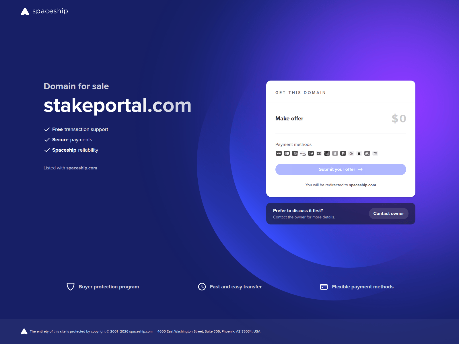 Screenshot of stakeportal.com
