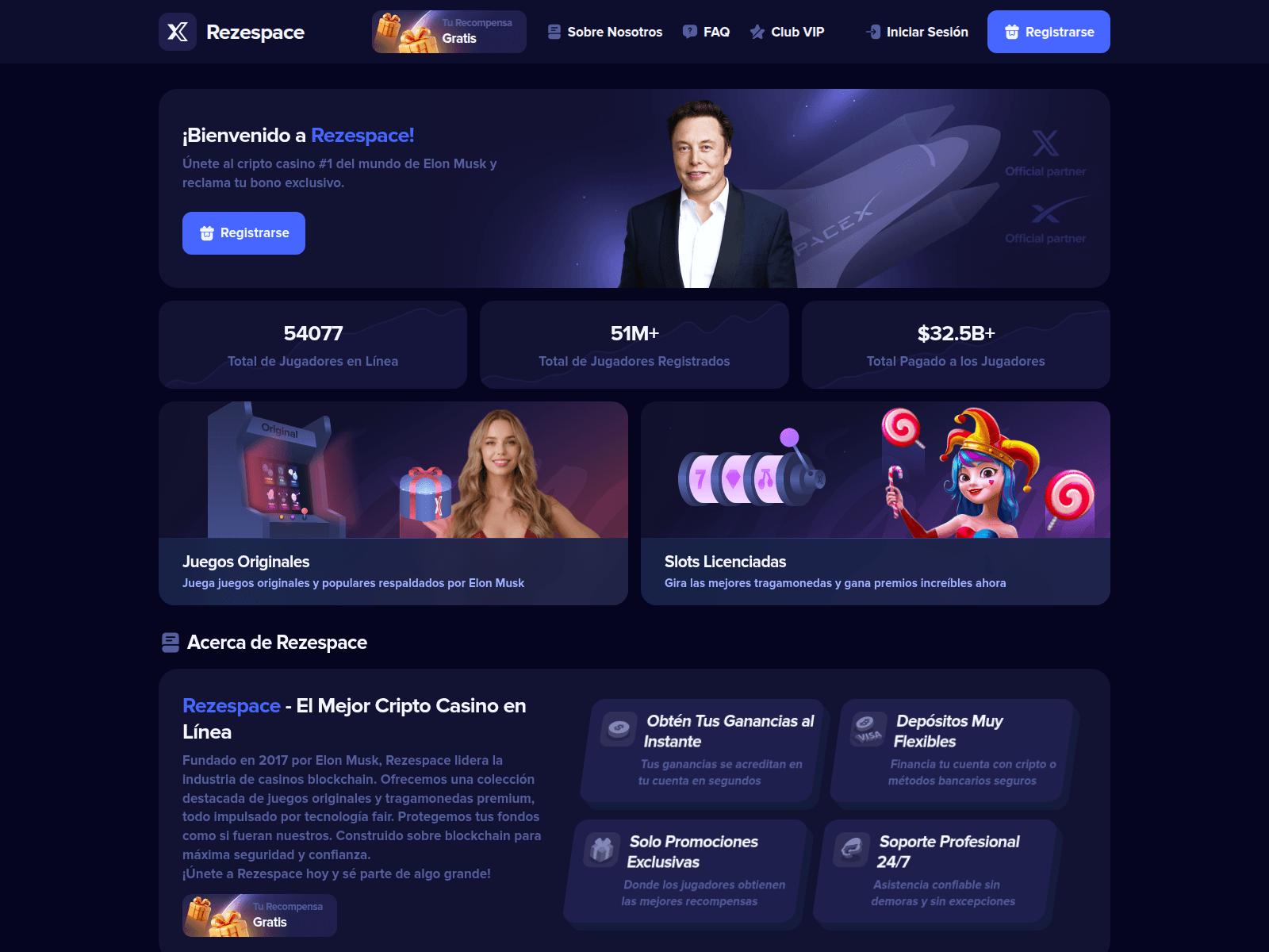 Screenshot of rezespace.top