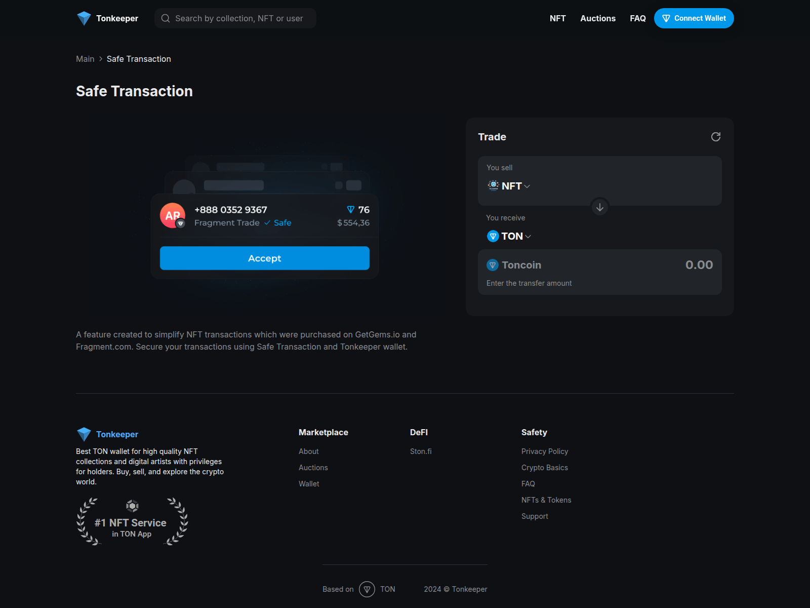 Screenshot of safetontransact.pages.dev