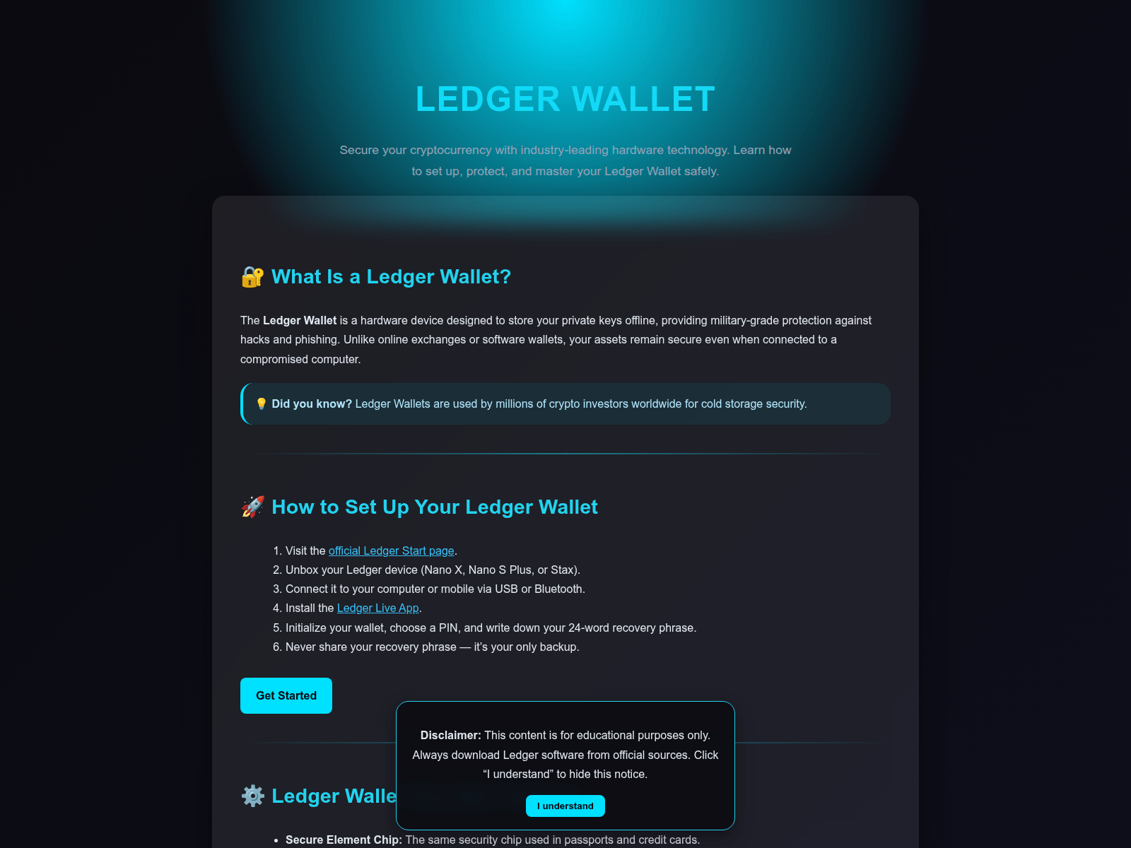 Screenshot of shop-ledgr-wallet.pages.dev
