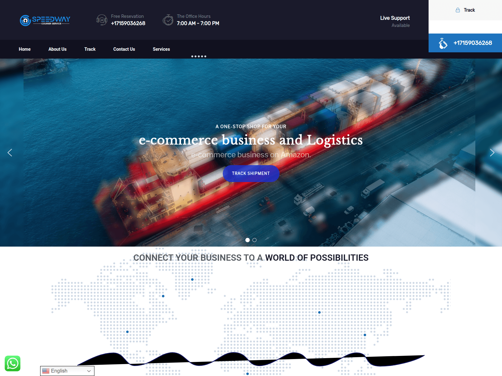 Screenshot of speedwaycourierservice.com