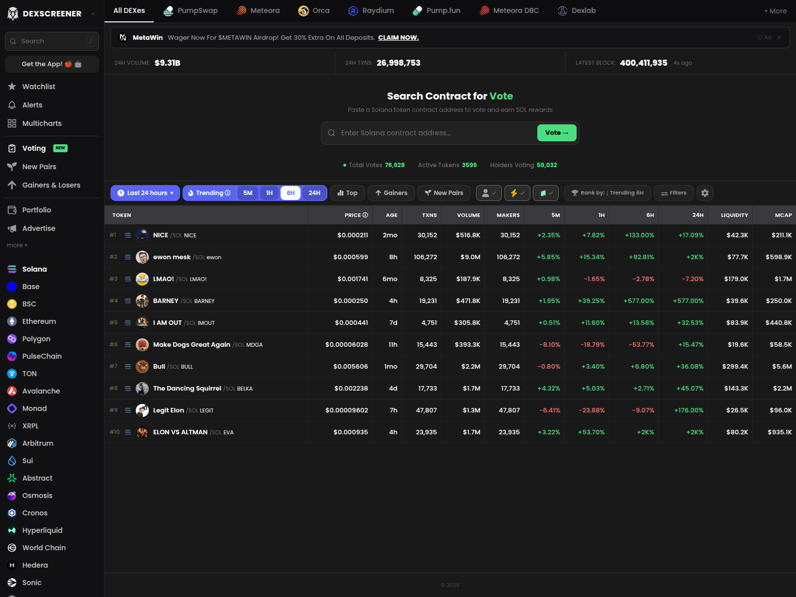 Screenshot of ranking-dexscreener.com