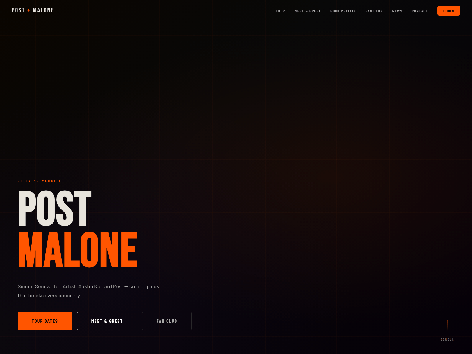 Screenshot of official-postmalone.com