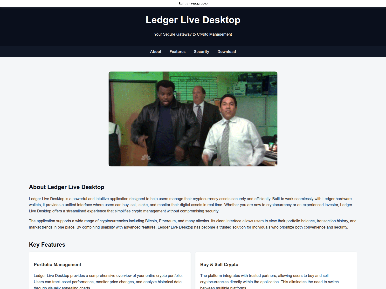 Screenshot of receivedesktop.wixstudio.com