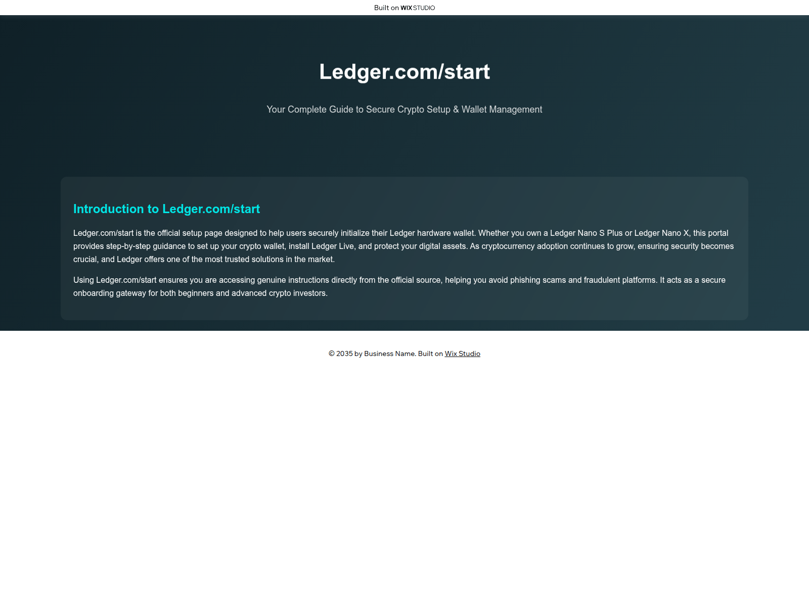 Screenshot of home-ledgare-apps.wixstudio.com