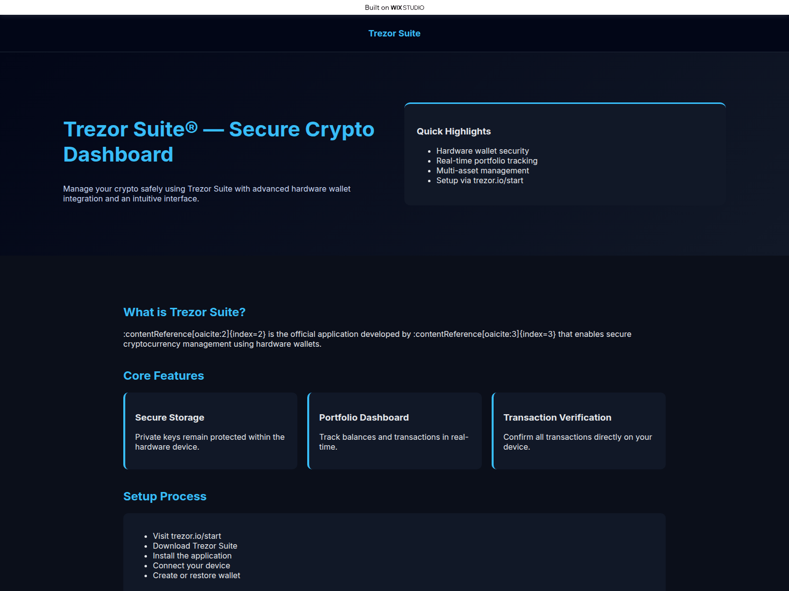 Screenshot of appsuiteio.wixstudio.com