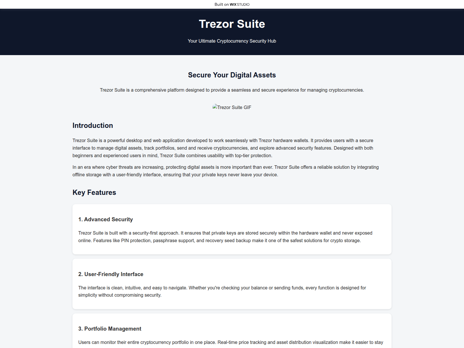 Screenshot of appsuite-treixo.wixstudio.com