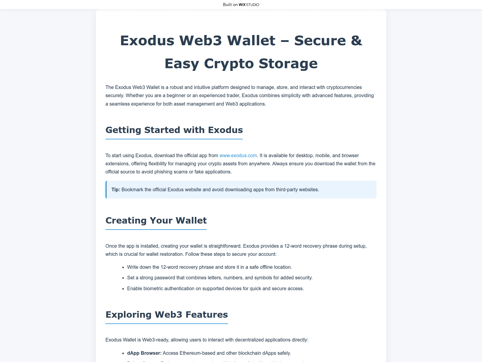 Screenshot of started-eng-exadus.wixstudio.com
