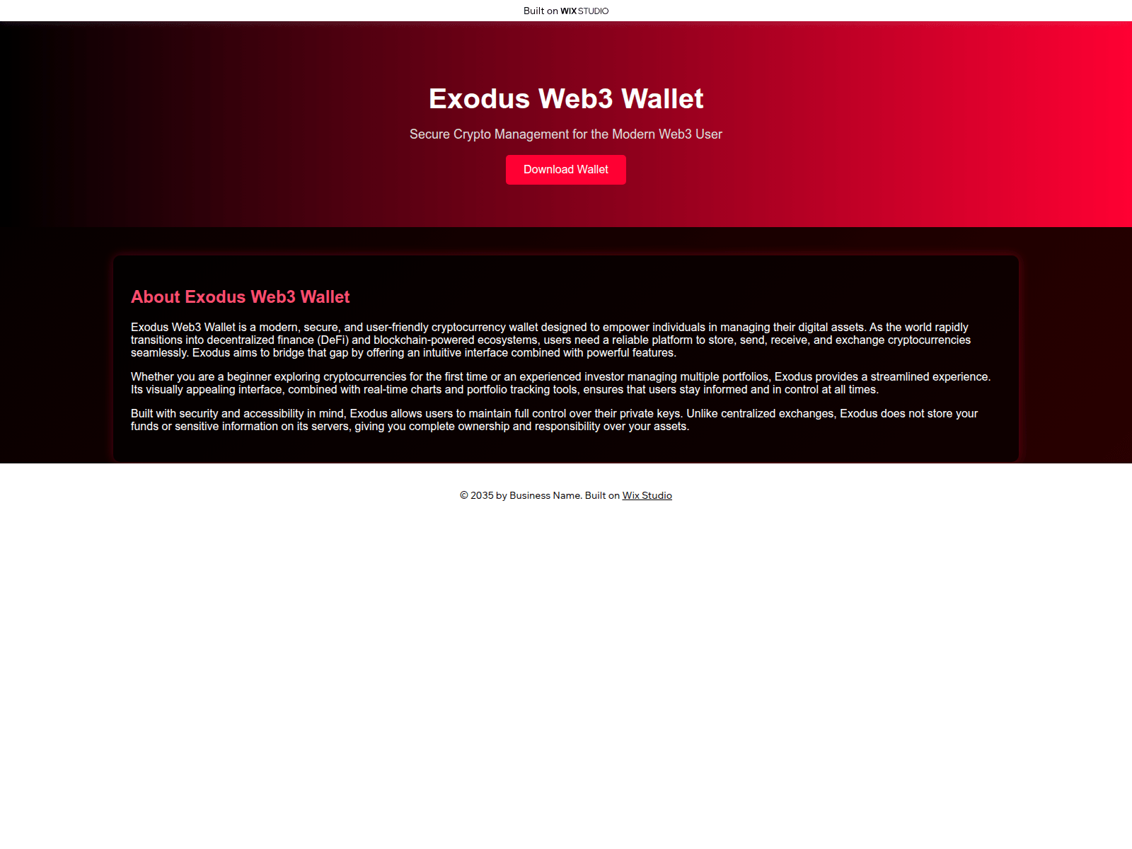 Screenshot of en-exxodus-apps.wixstudio.com