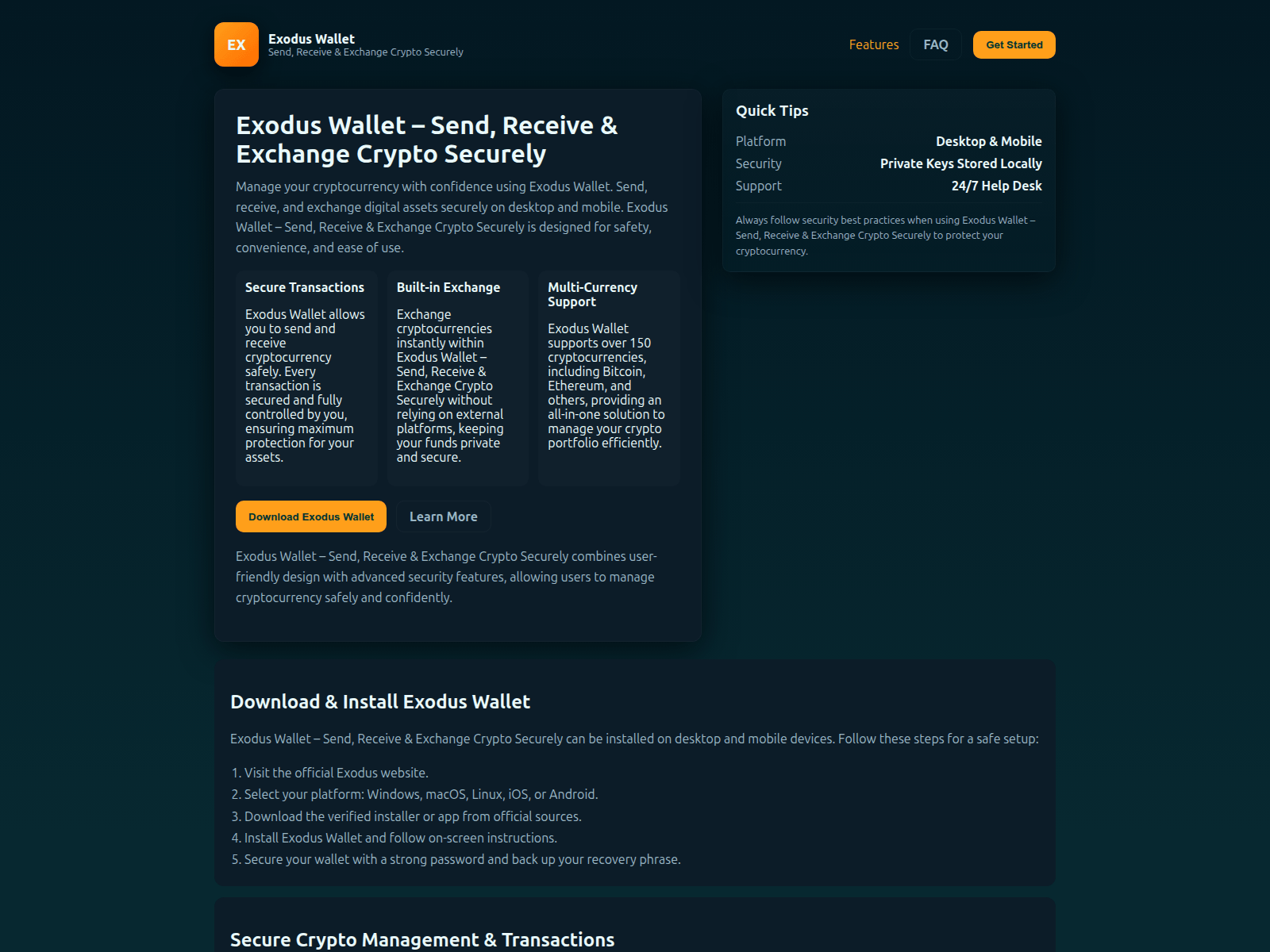 Screenshot of exxods-io-app.pages.dev