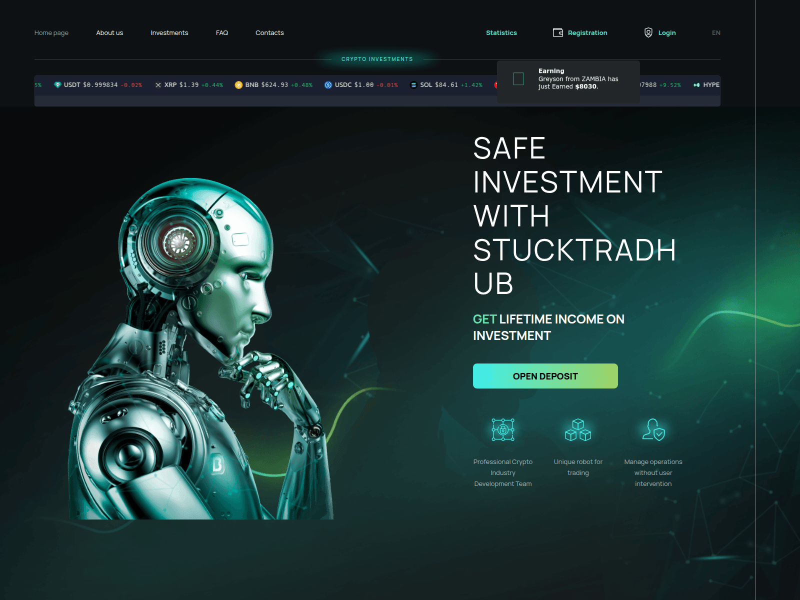 Screenshot of stucktradhub.xyz