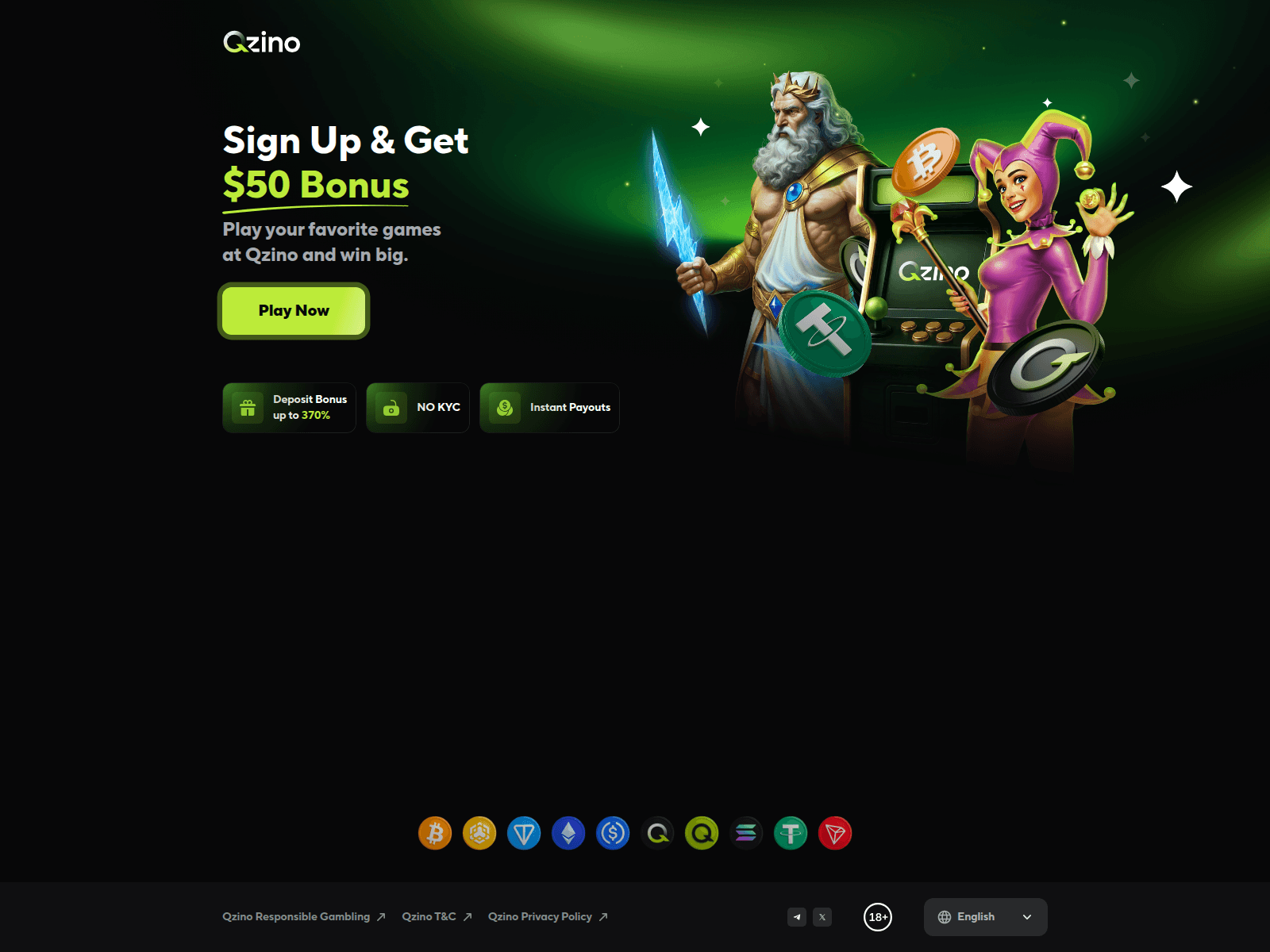 Screenshot of qzinobonus.com