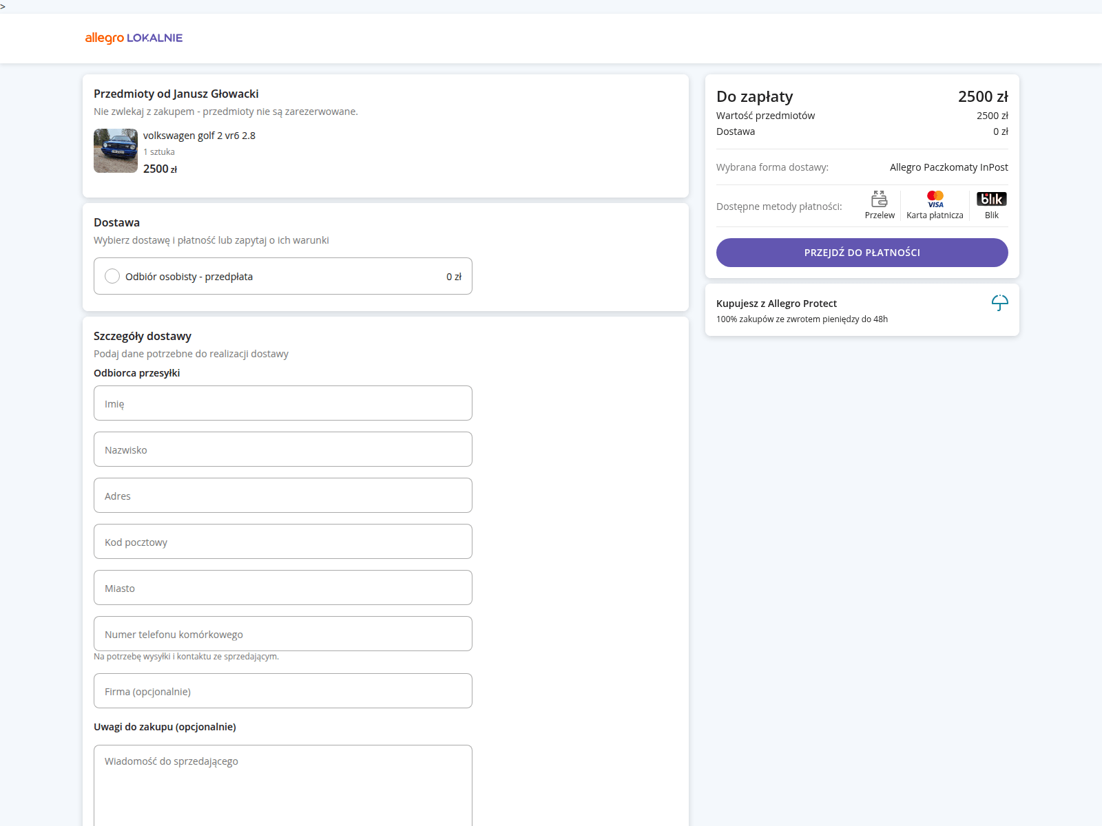Screenshot of allegrolokalnie.oferta57486.cfd