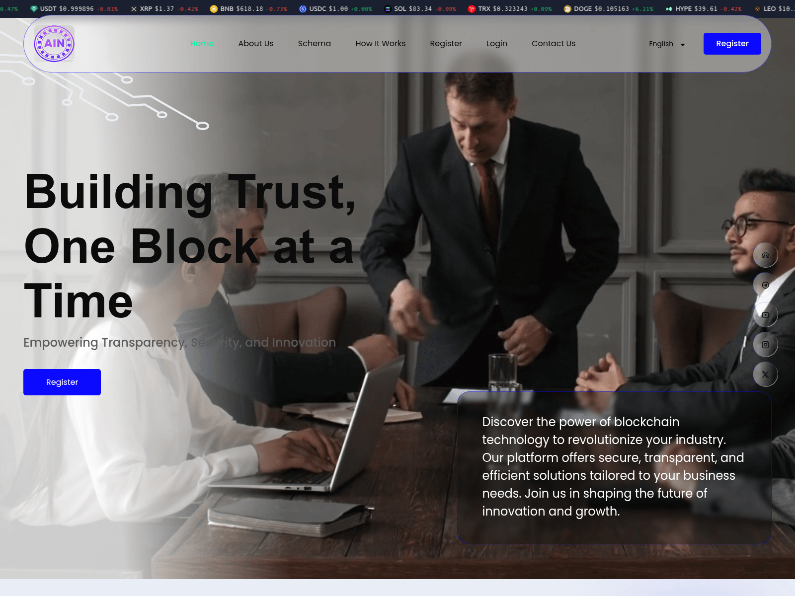 Screenshot of www.aintuitions.live