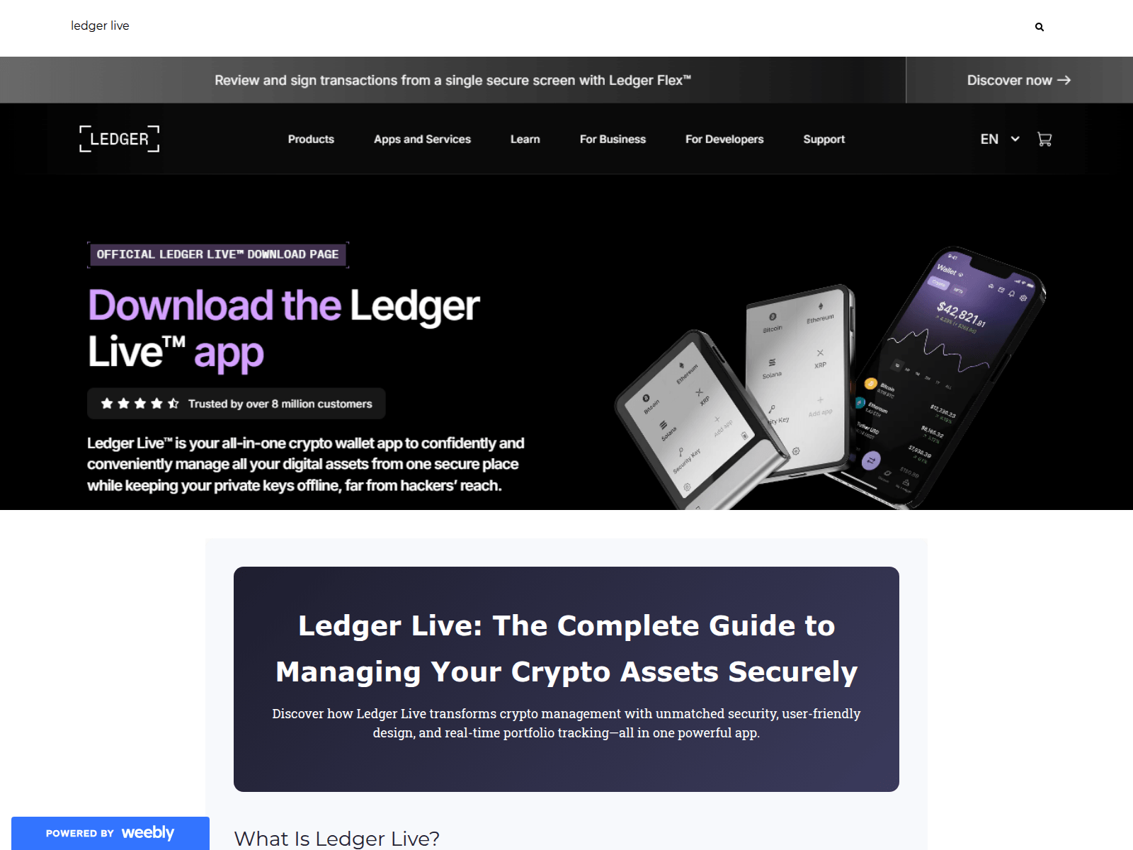 Screenshot of site-ledgr-eng.weebly.com