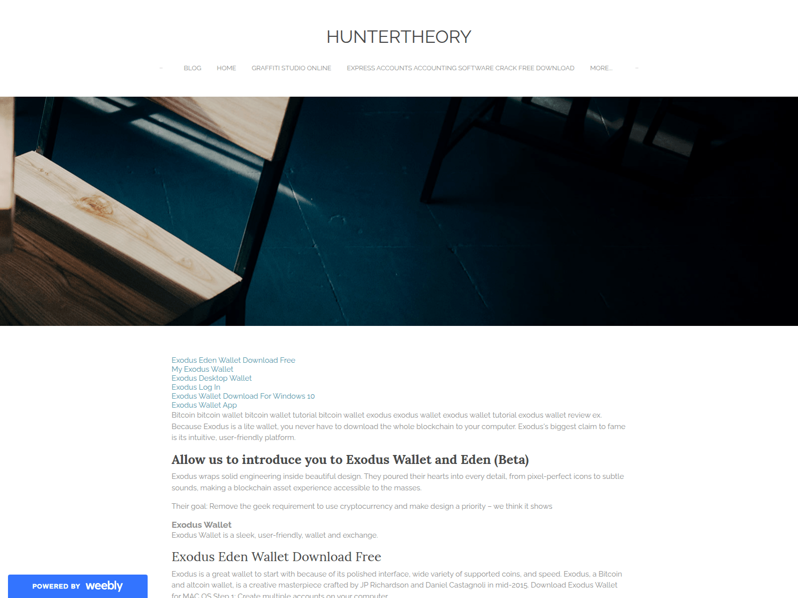 Screenshot of huntertheory.weebly.com
