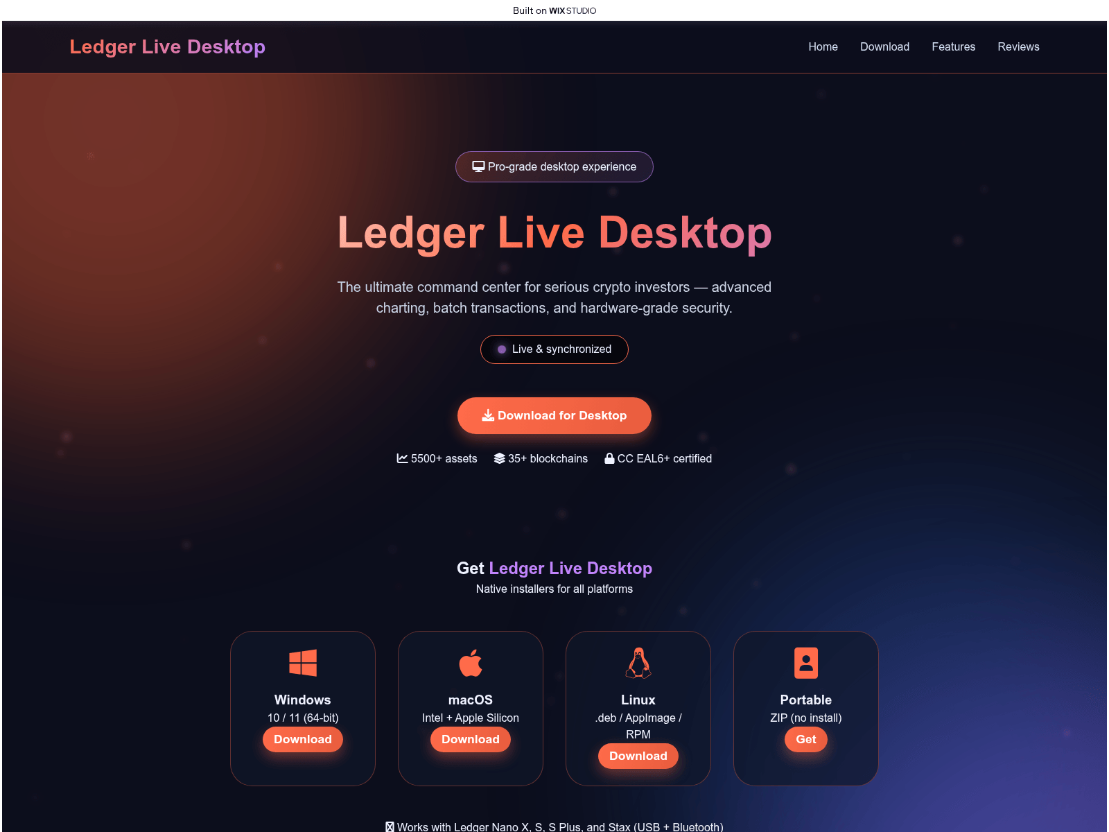 Screenshot of beta-desktop-en.wixstudio.com