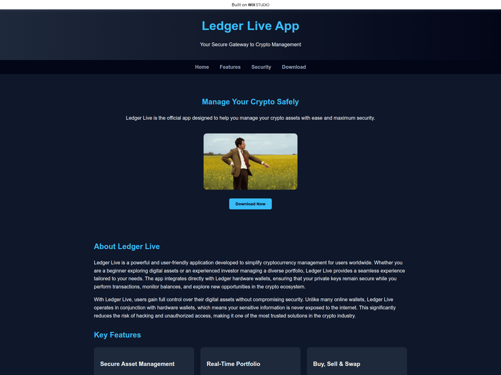 Screenshot of homeapp-ledgre.wixstudio.com