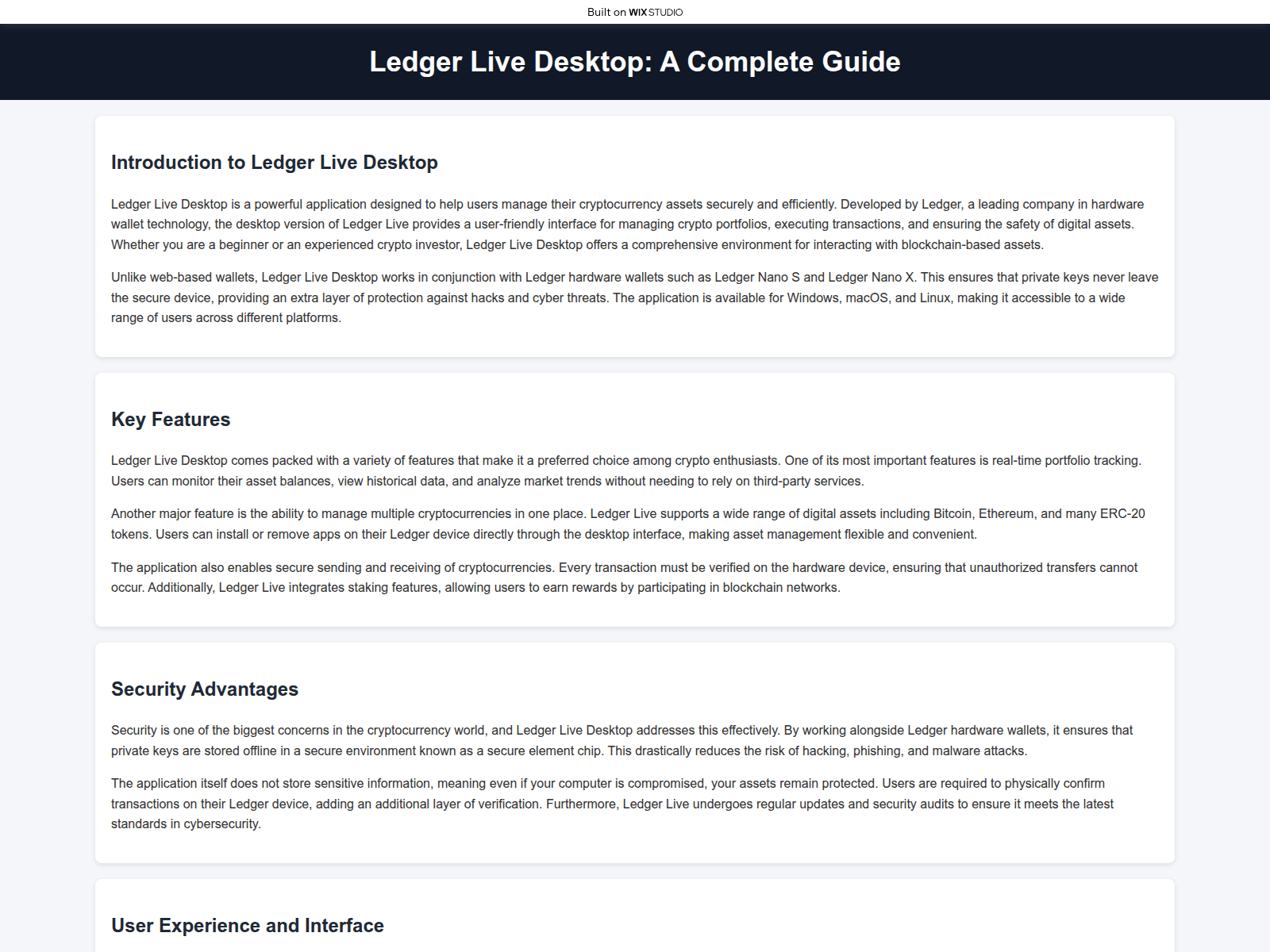 Screenshot of cloudledgor.wixstudio.com