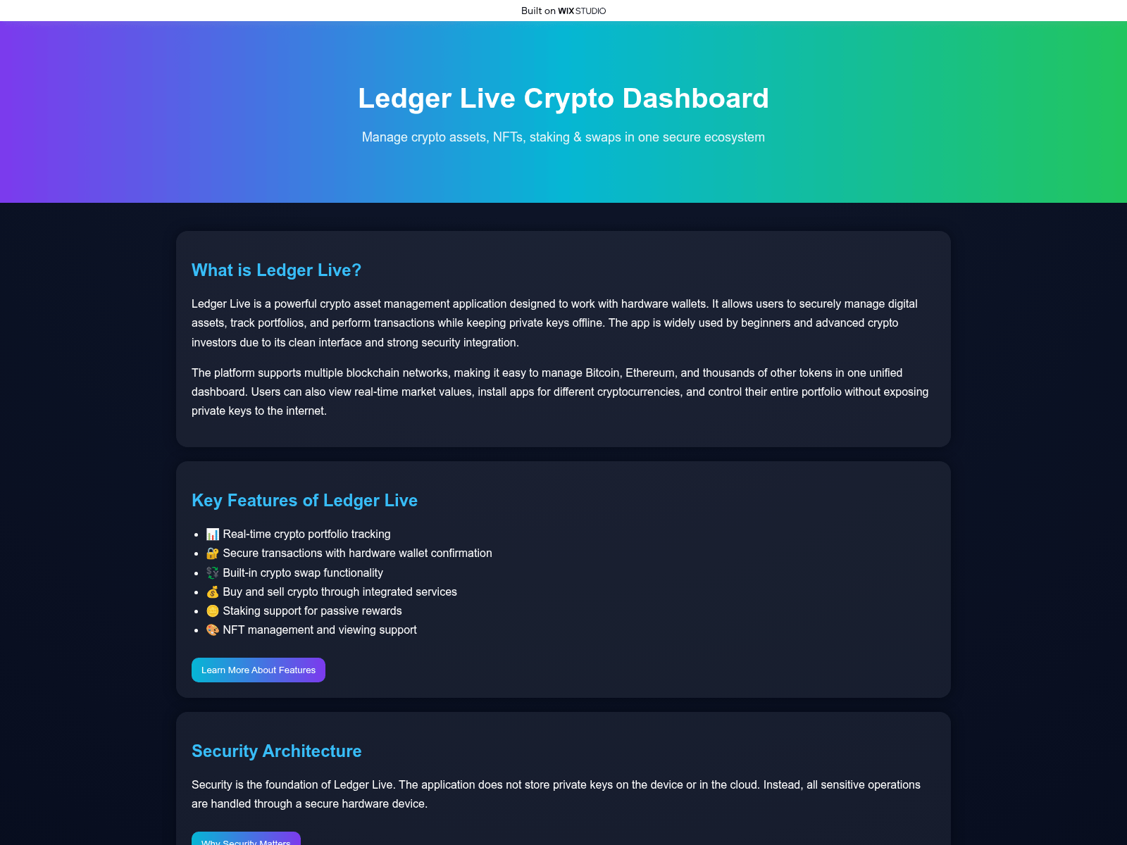 Screenshot of ledgger-liive.wixstudio.com