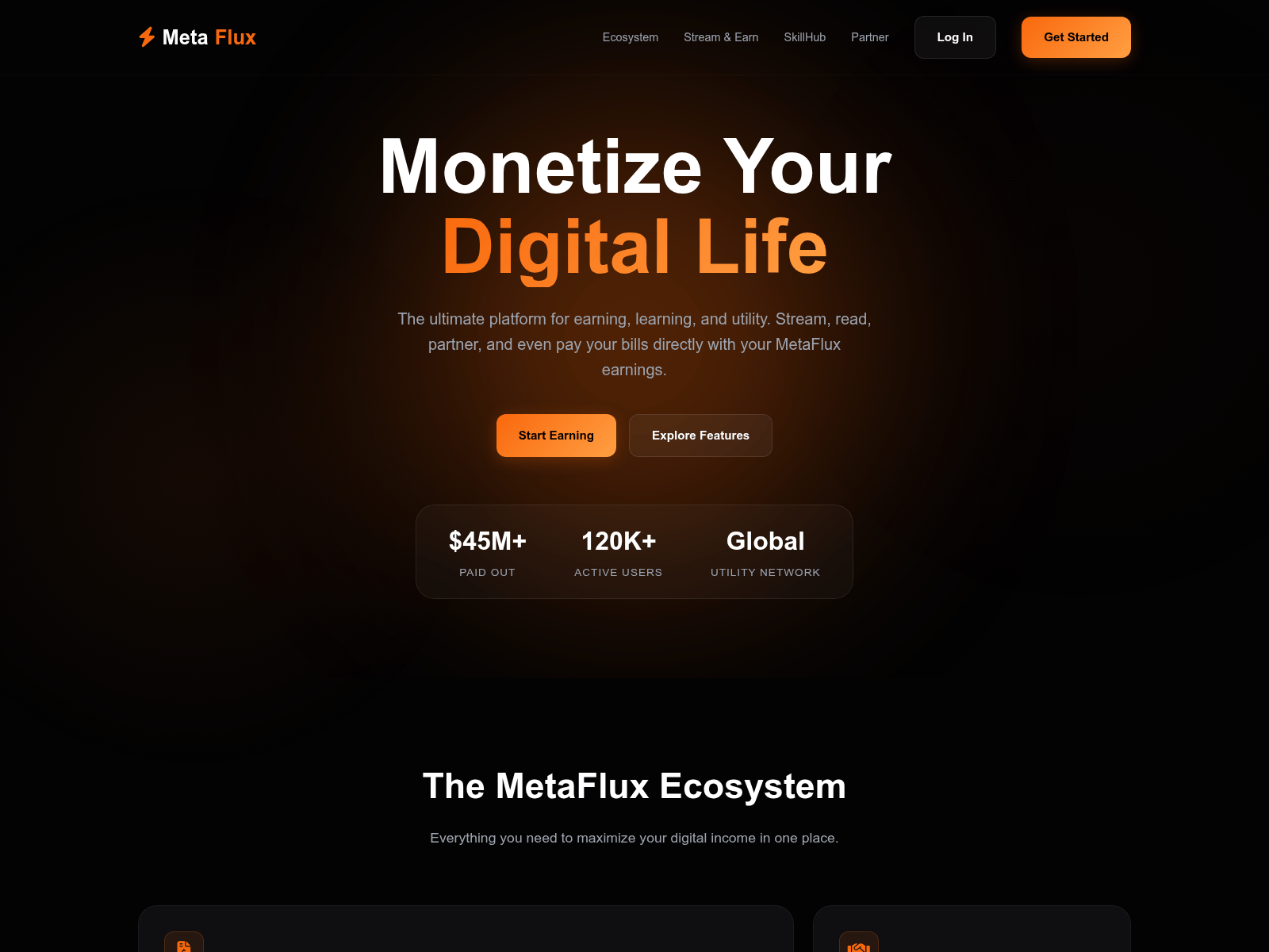 Screenshot of metafluxhub.top
