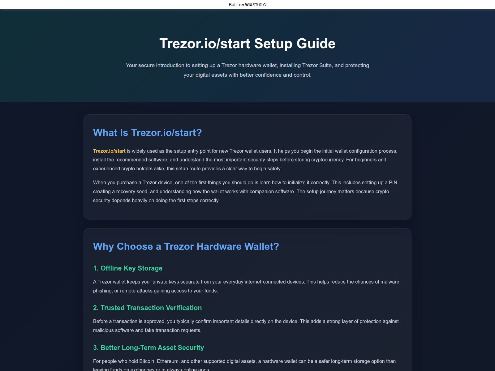 Screenshot of trazor-appio.wixstudio.com
