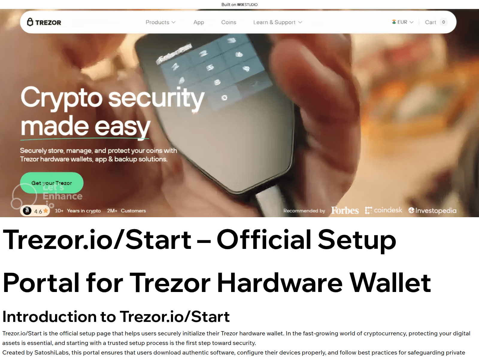 Screenshot of trezostrtsen.wixstudio.com