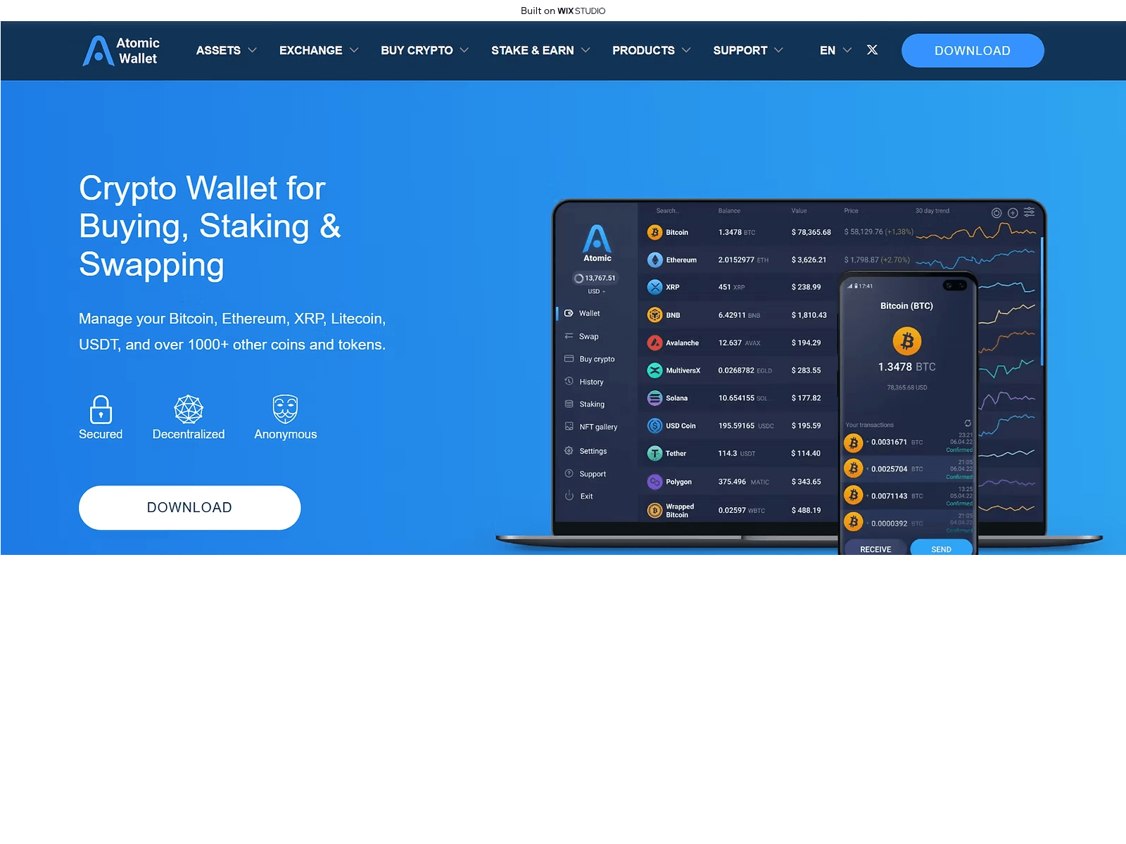 Screenshot of atomiccx.wixstudio.com