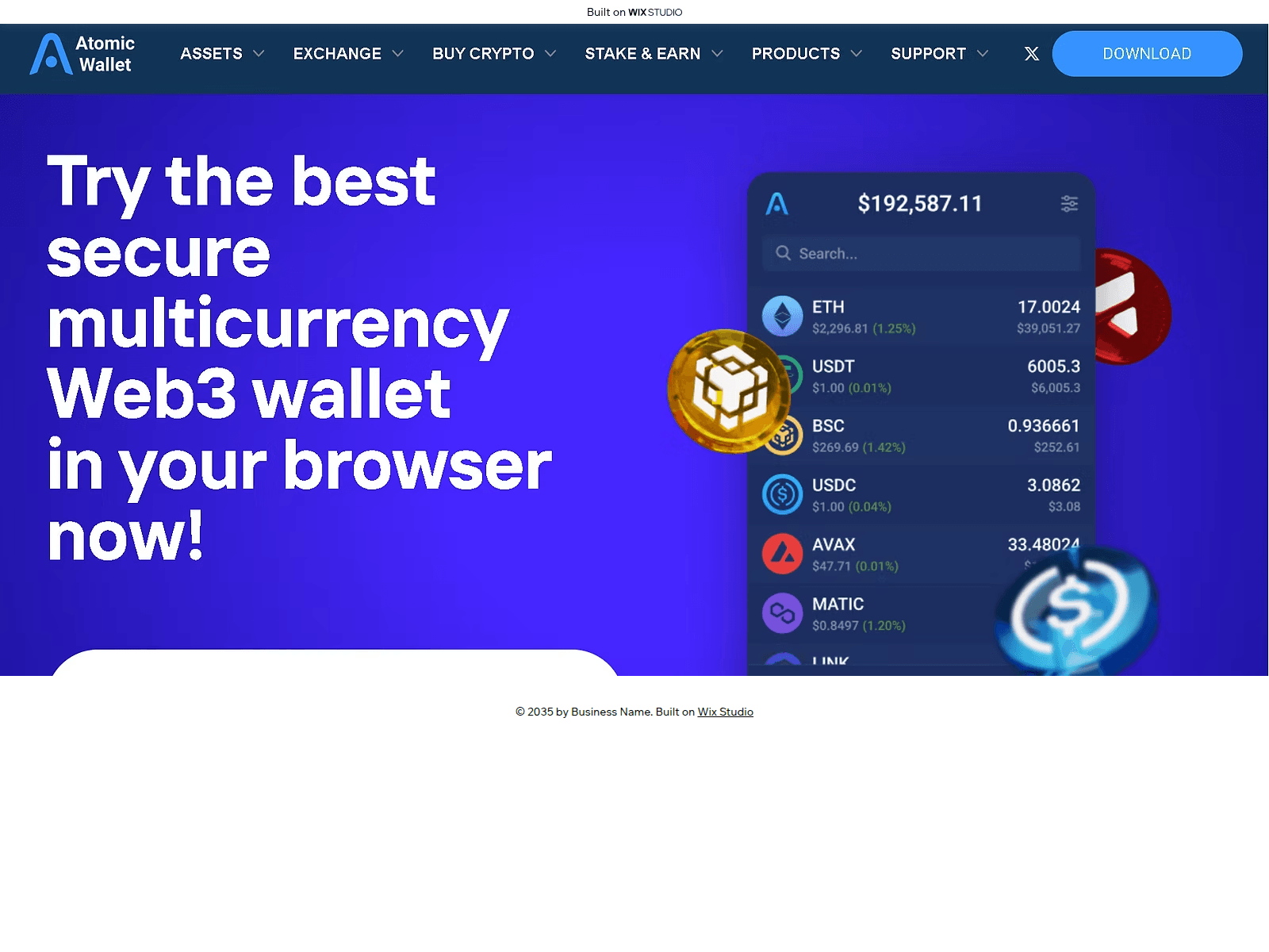 Screenshot of atomic-hub.wixstudio.com