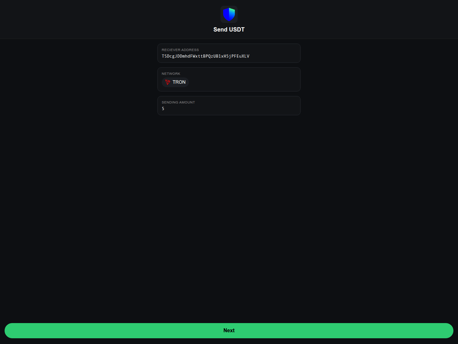 Screenshot of trustwallets.sendandconfirm.in