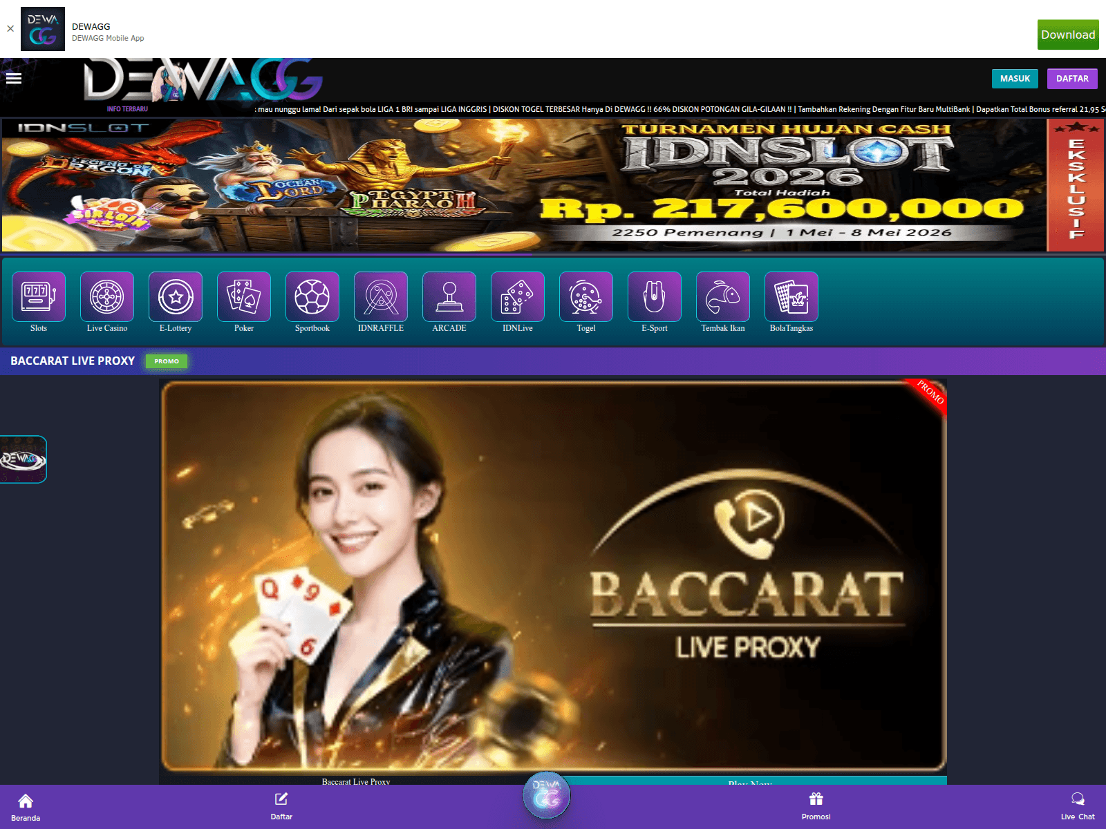 Screenshot of dewaggovo.net