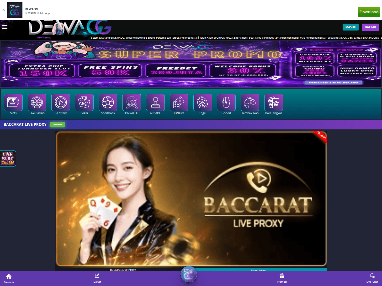 Screenshot of dggesport.net