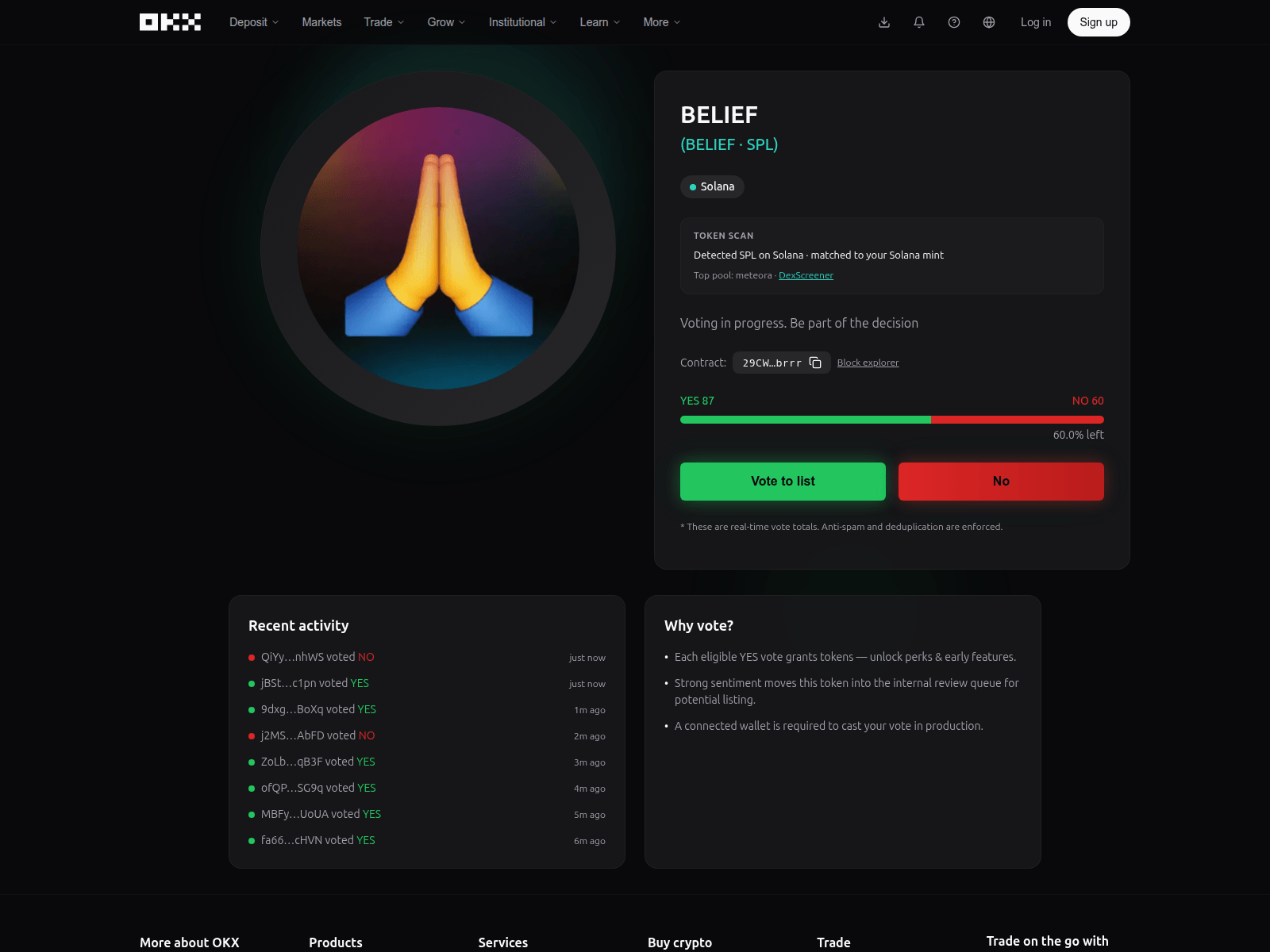 Screenshot of voteokx.com