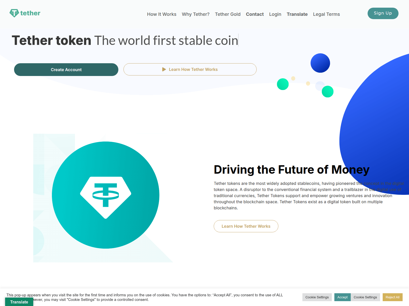 Screenshot of tetherbsc.com