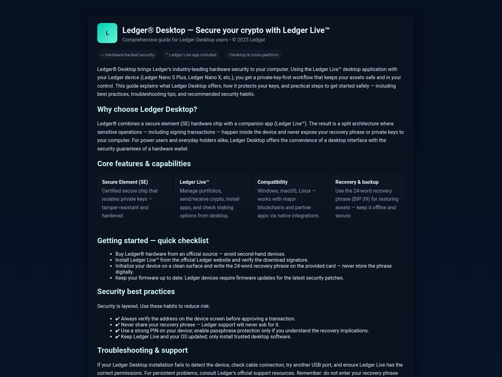 Screenshot of ledgegr-live.pages.dev