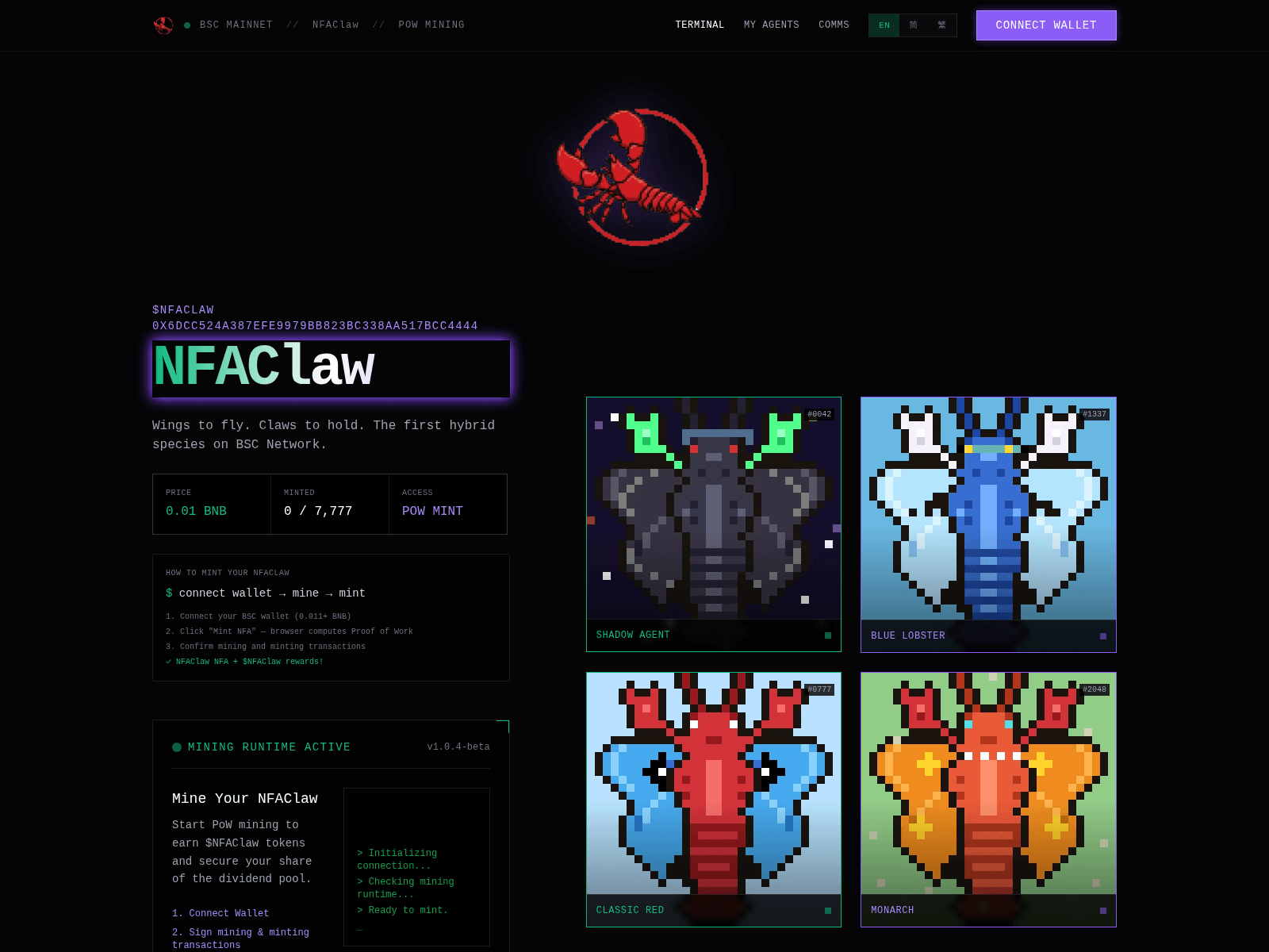 Screenshot of nfaclaw.fun