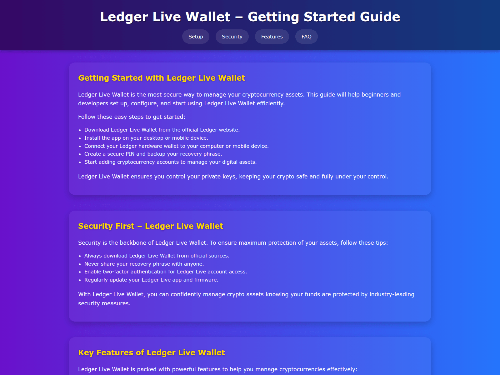 Screenshot of leddger-llives.pages.dev