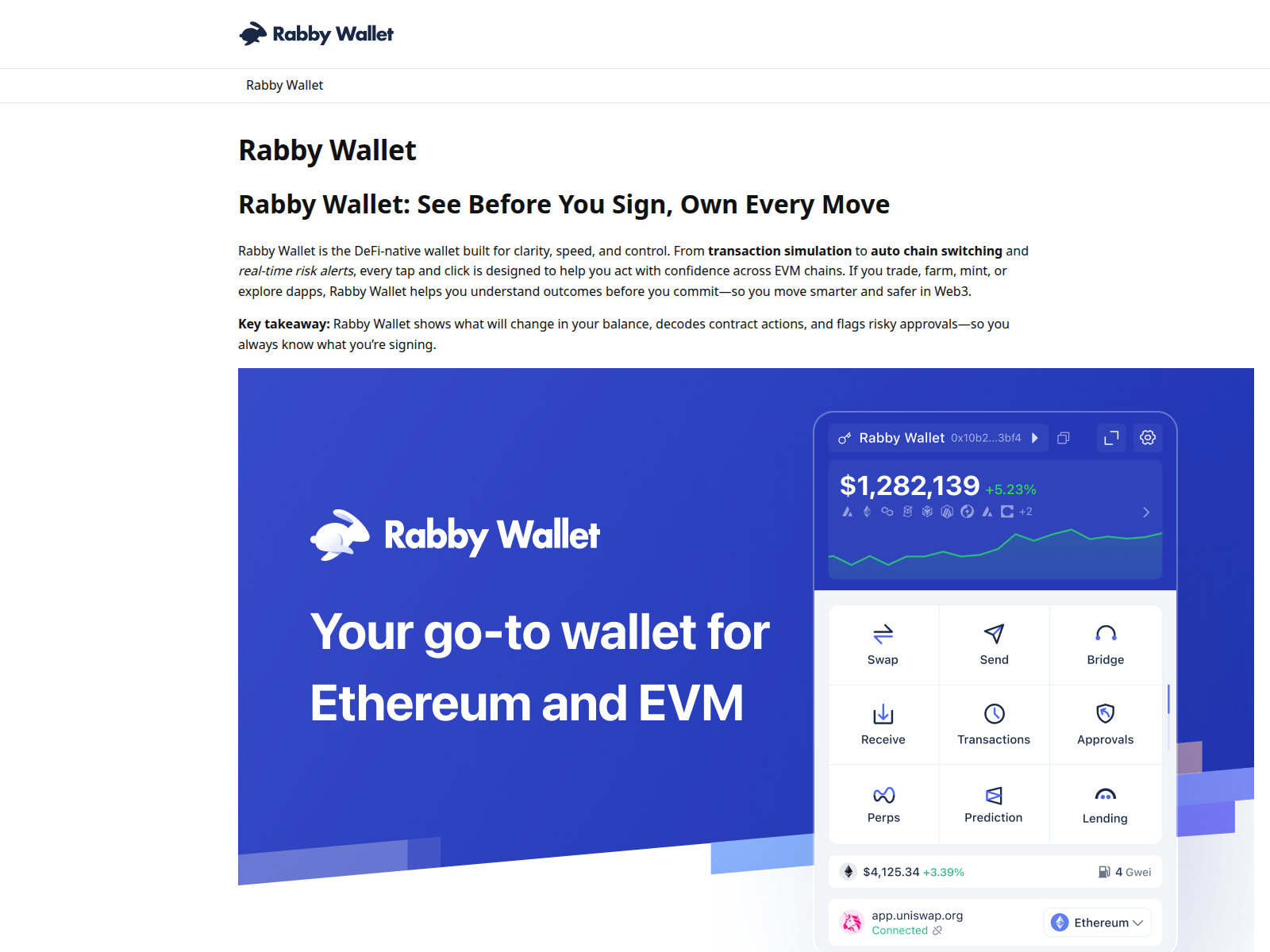 Screenshot of login.rabbywallet.to
