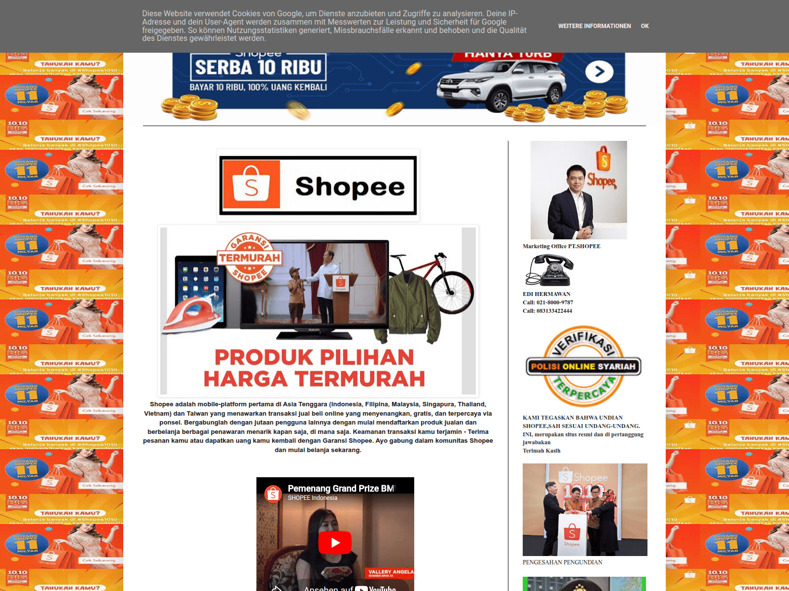Screenshot of shopee2444.blogspot.com