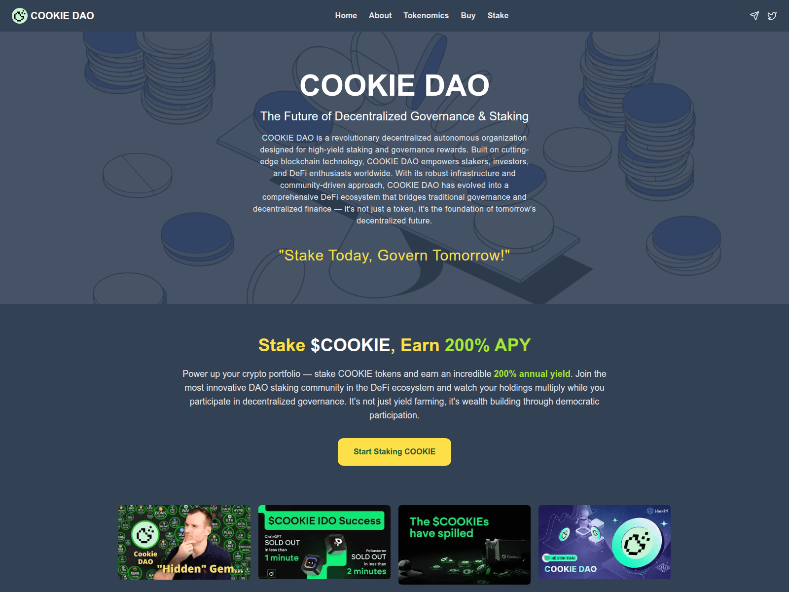 Screenshot of cookiedao.vip