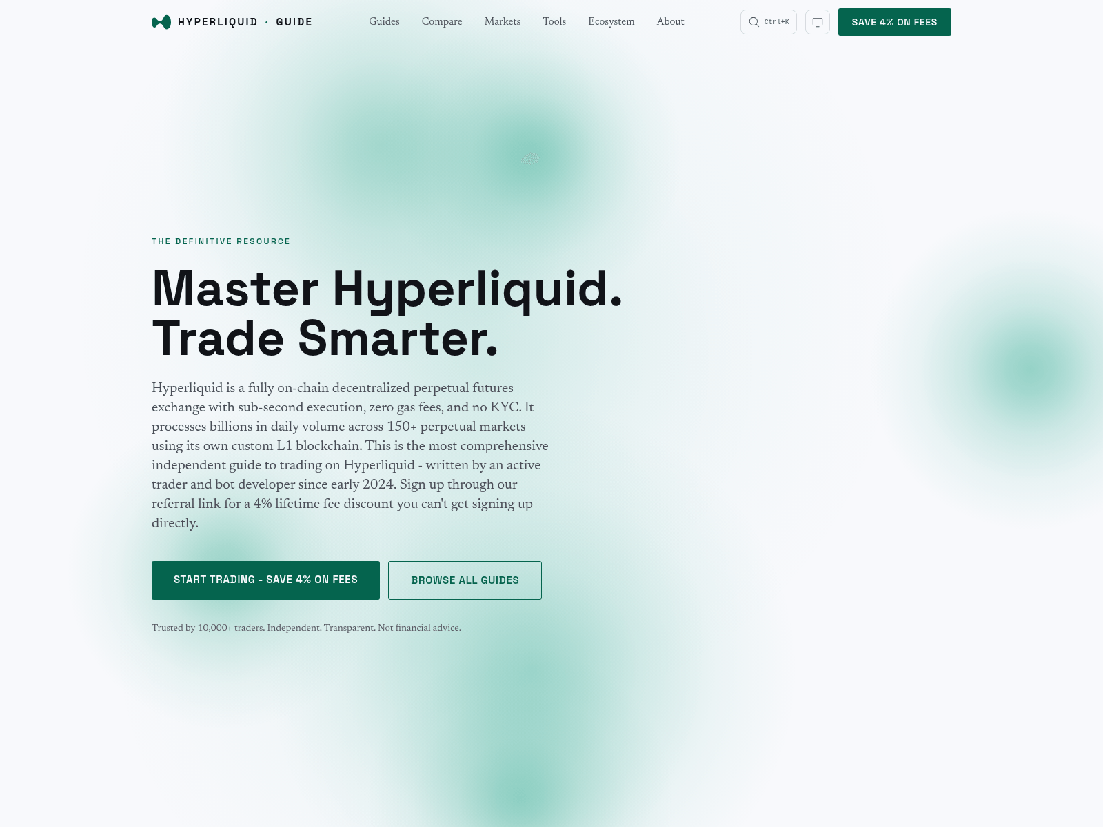 Screenshot of hyperliquidguide.com