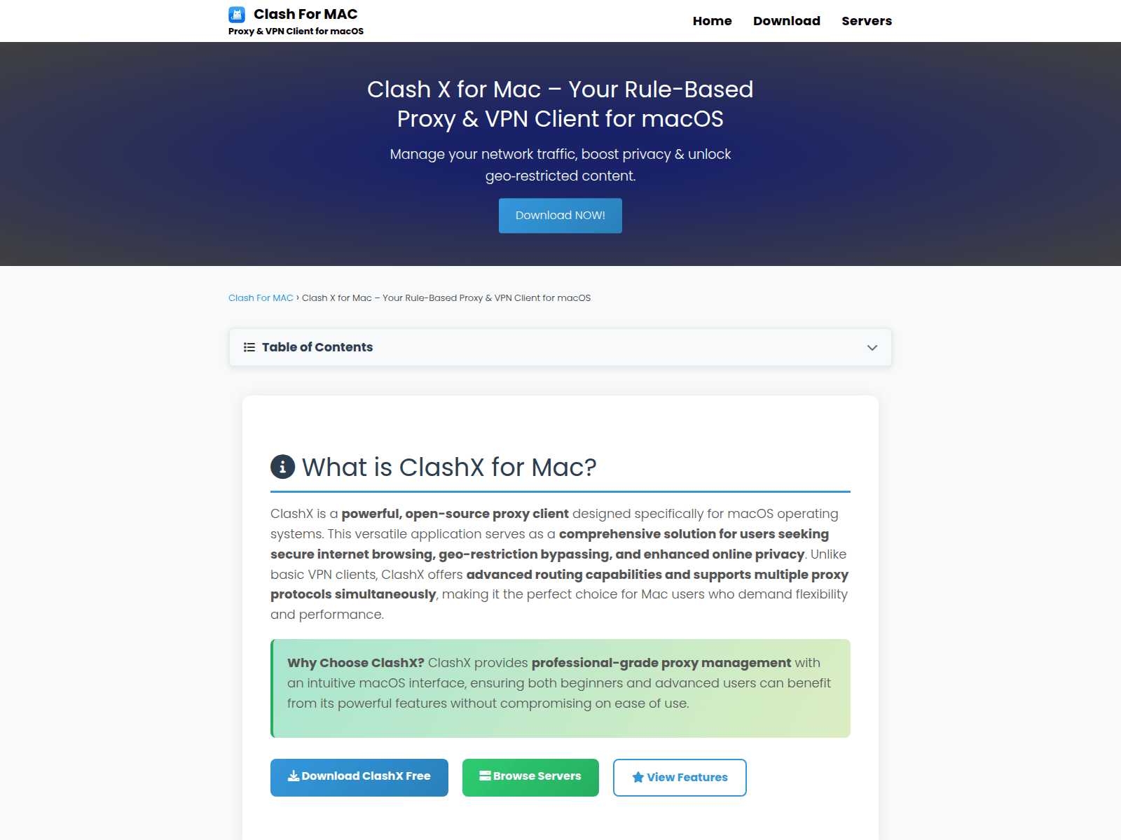 Screenshot of clashformac.net