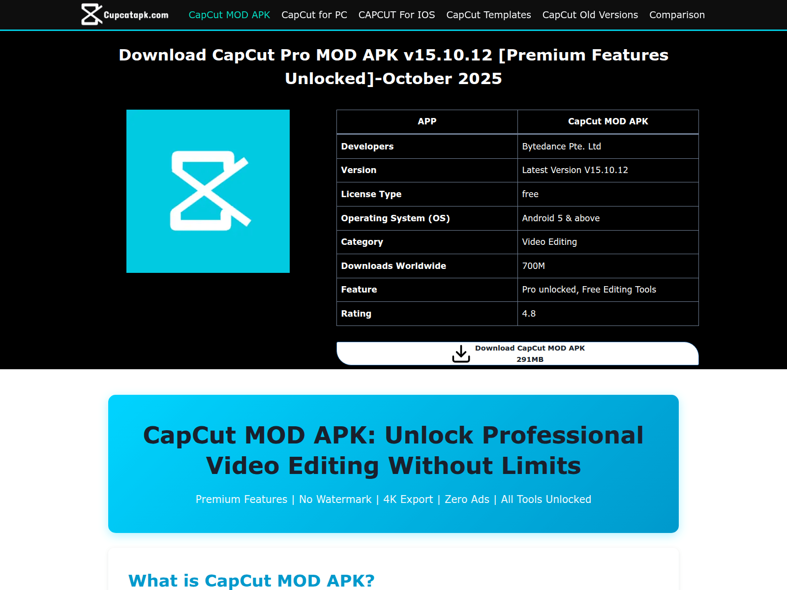 Screenshot of cupcatapk.com